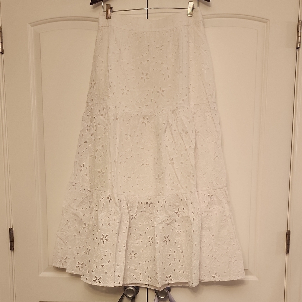 Lilly Pulitzer Cream Eyelet A-Line Skirt